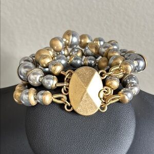 Saachi Scarlett Beaded Layered Wrap Bracelet Powerful Magnet Closure Beaded​​